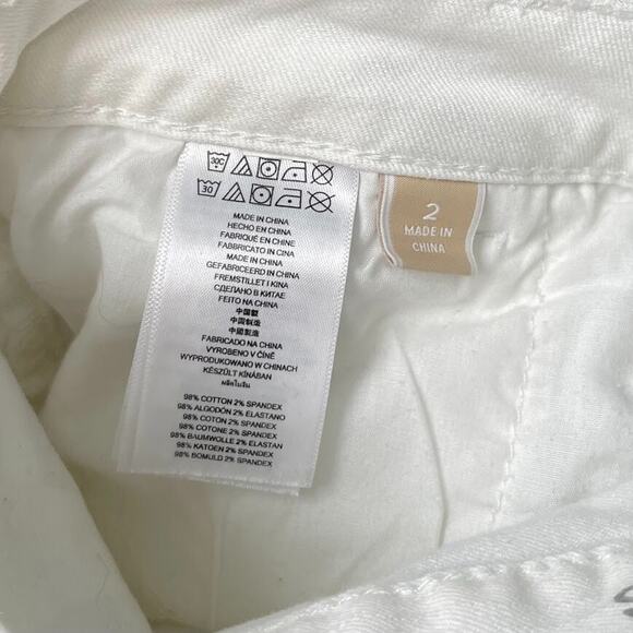 Michael Kors Womens Size 2 White Stretch Skinny Jeans Preppy Minimalist Chic - Picture 7 of 11